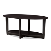 Baxton Studio Jacintha Modern and Contemporary Wenge Brown Finished Coffee Table